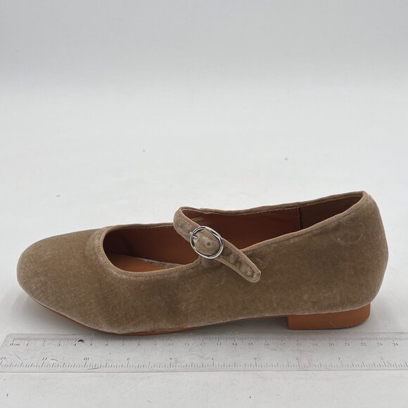 Pazzion Khaki Round Toe Mary Janes Comfortable Strap Buckled Ballet Flats Shoes - Picture 2 of 8